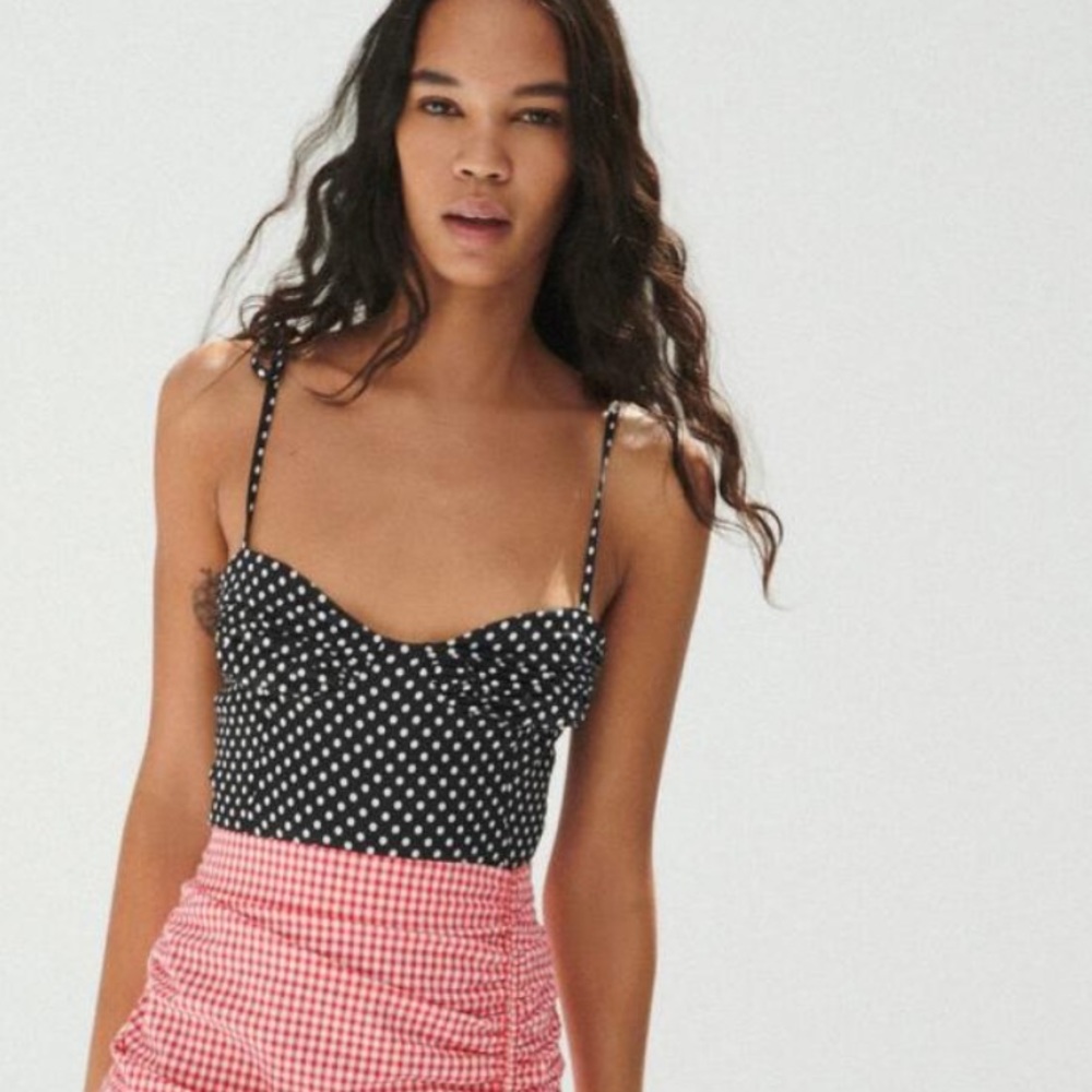 Zara satin effect polka dot bodysuit